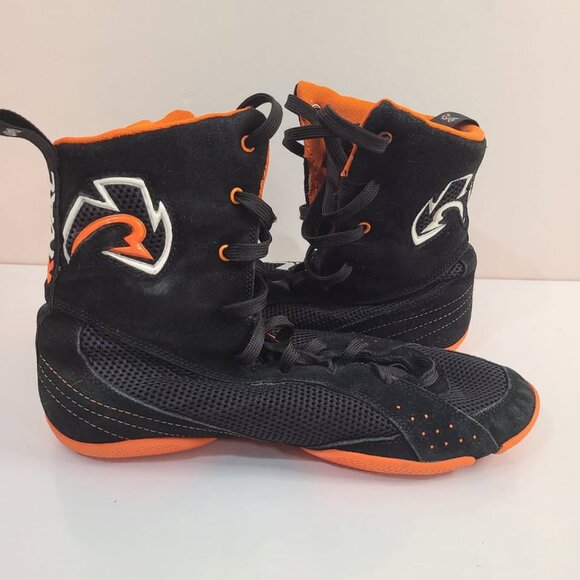 Rival RSX-ONE Mens Boxing Shoes Boots Black Orange Lace Up Size 11 - Picture 5 of 8
